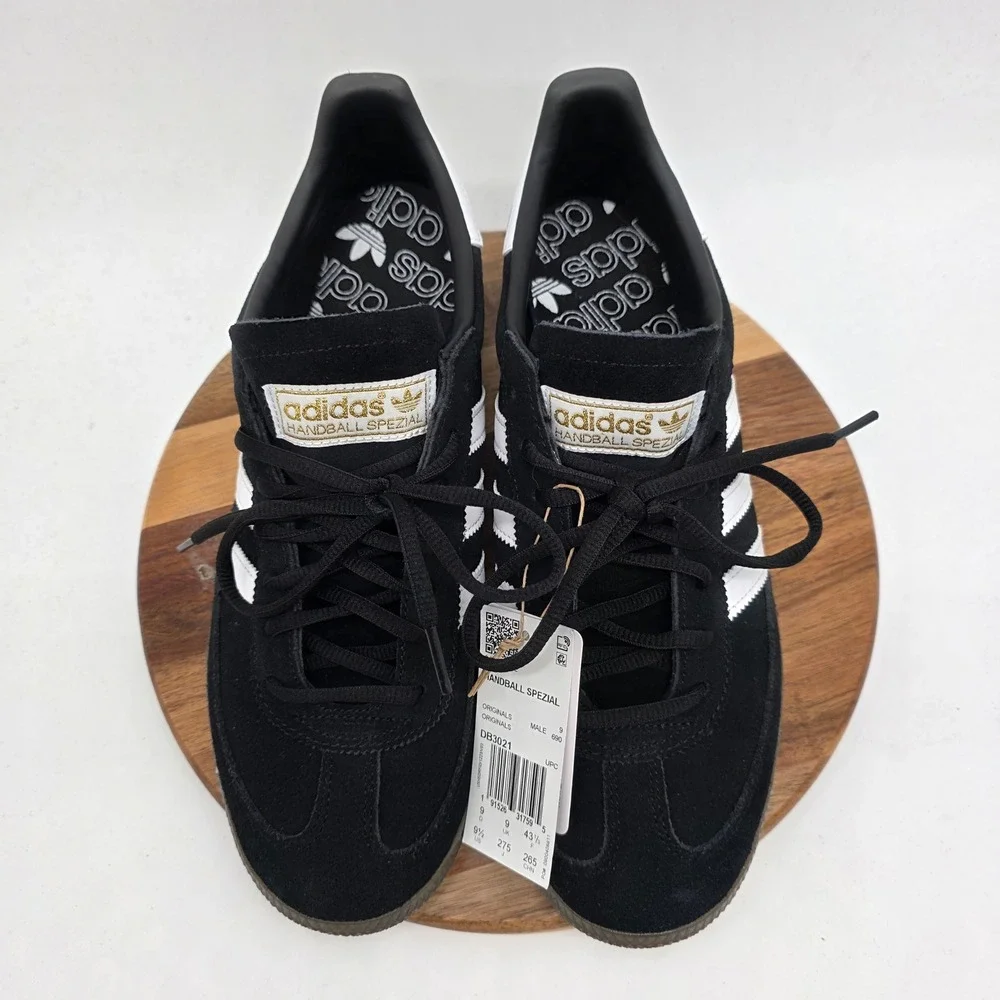 Adidas Handball Spezial Men's Shoes Core Black White Gum DB3021 Size 9.5 NEW